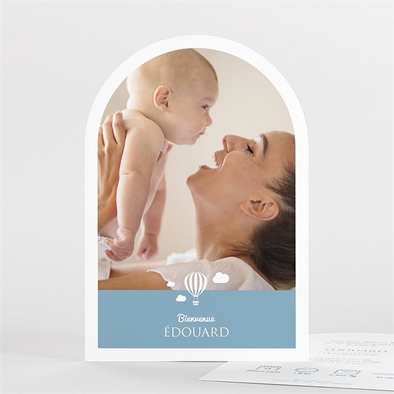 Faire-part naissance pictogrammes arche
