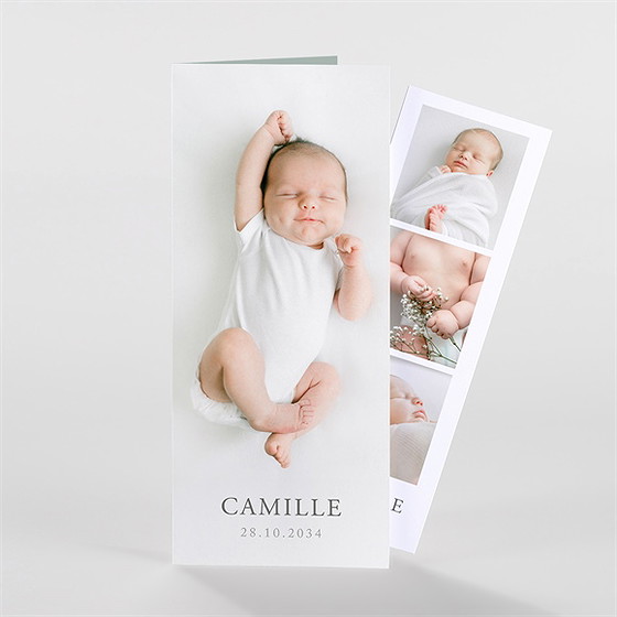 Faire-part naissance le photomaton duo magnet