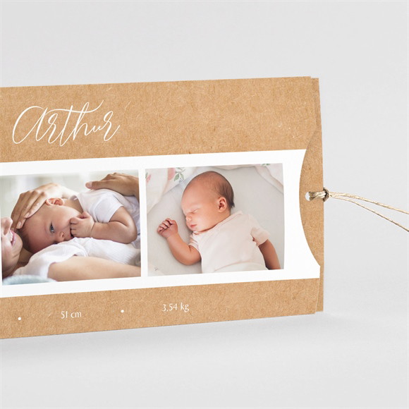 Faire-part naissance Symétrie pochette duo réf.N85140