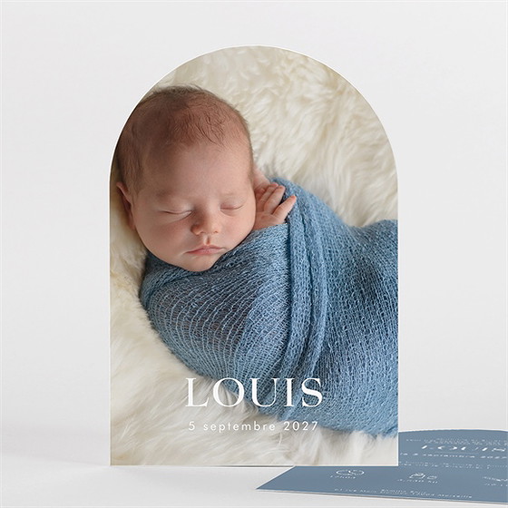 Faire-part naissance moderne et tendance arche
