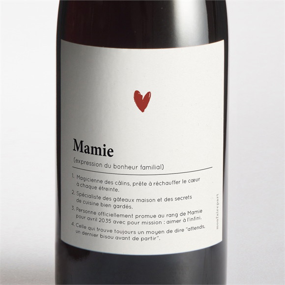 Étiquette bouteille annonce grossesse Mamie réf.N3002213