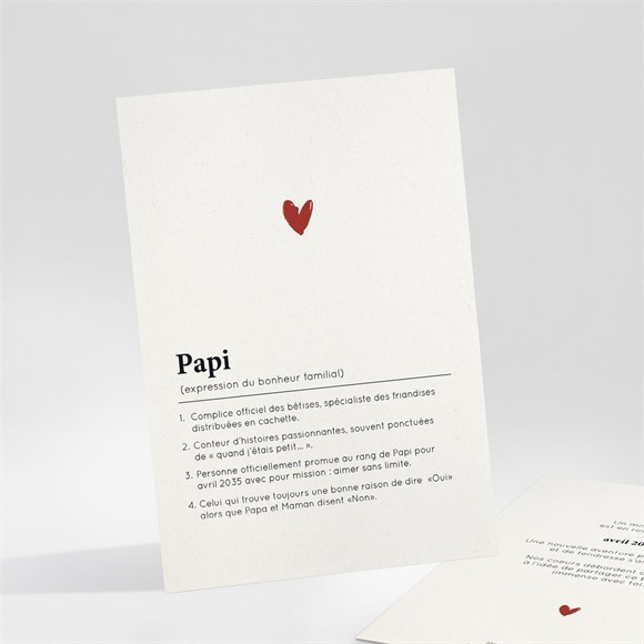 Carte annonce grossesse Papi réf.N251155