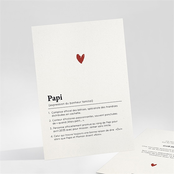 Carte annonce grossesse papi