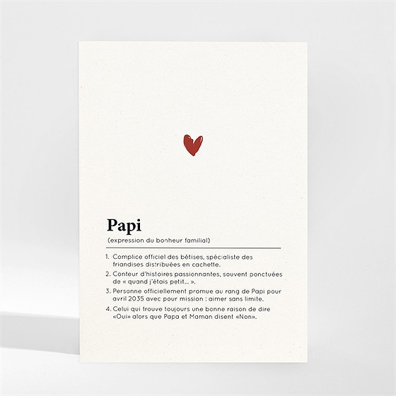 Carte annonce grossesse papi magnet