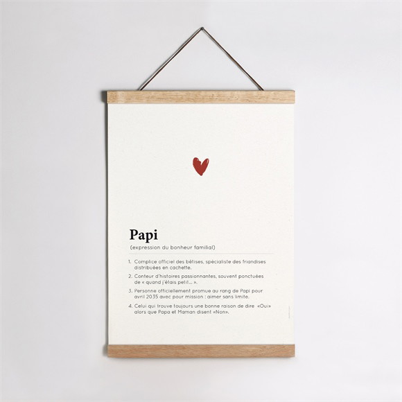 Affiche annonce grossesse Papi réf.N260524