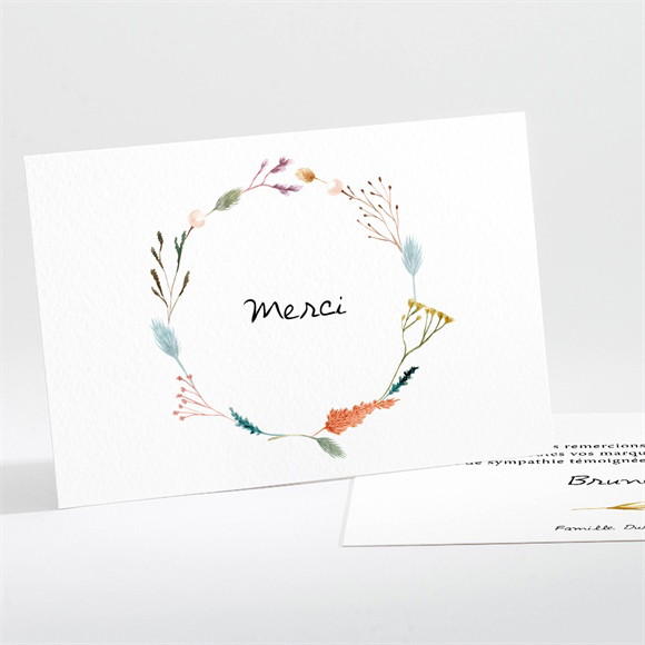 Remerciement décès Farandole paysage réf.N111359