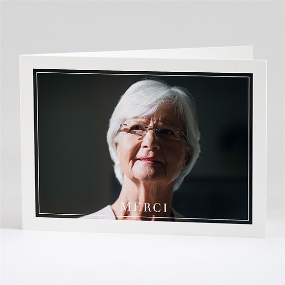 Remerciement décès pour l'eternité plié