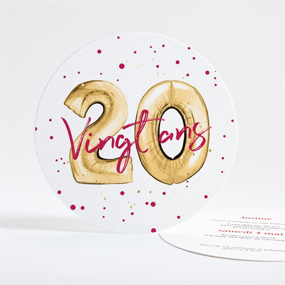 Invitation anniversaire Ballon réf.N321283