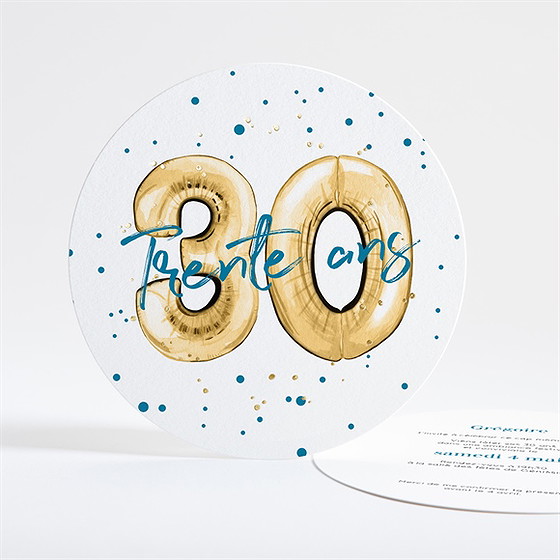Invitation anniversaire ballon 30 ans