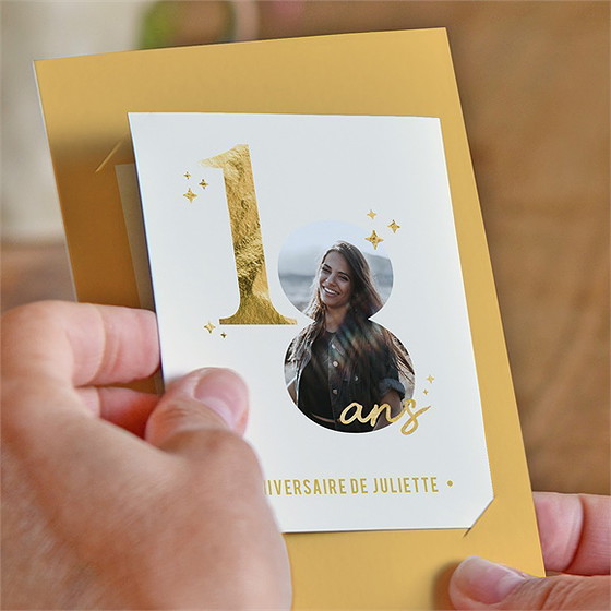 Invitation anniversaire paillette