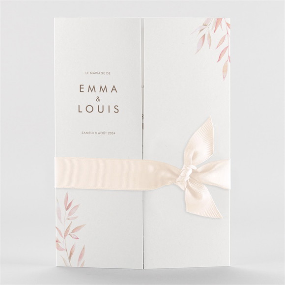 Faire-part mariage Notre Lien 2 volets réf.N71105
