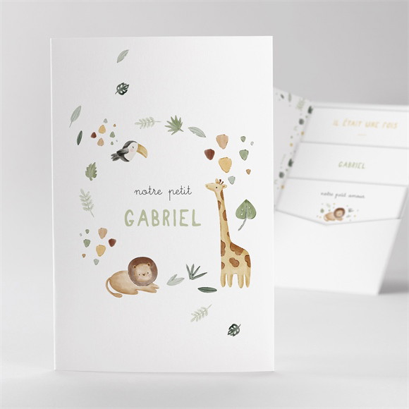 Faire-part naissance Ma petite savane réf.N841105