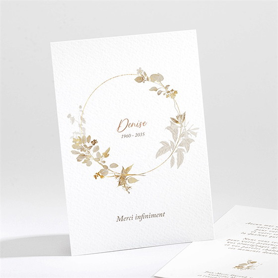 Remerciement décès douceur d'automne portrait