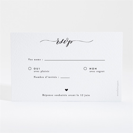 Carton réponse mariage classique photo