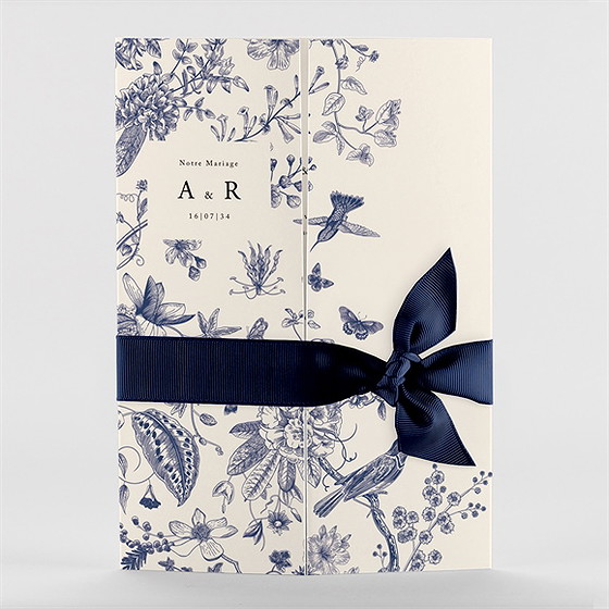 Faire-part mariage exotique 2 volets