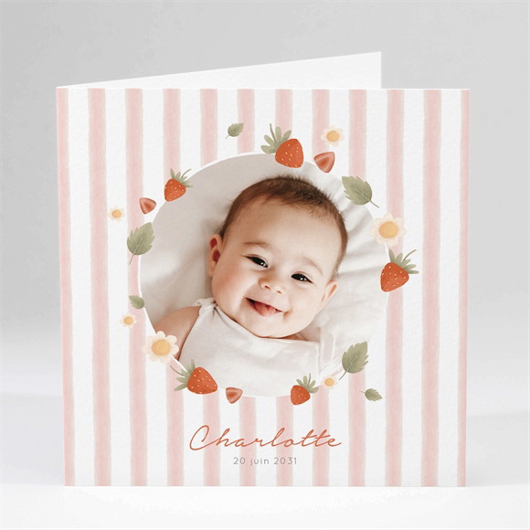 Faire-part naissance Fraises acidulées réf.N451665