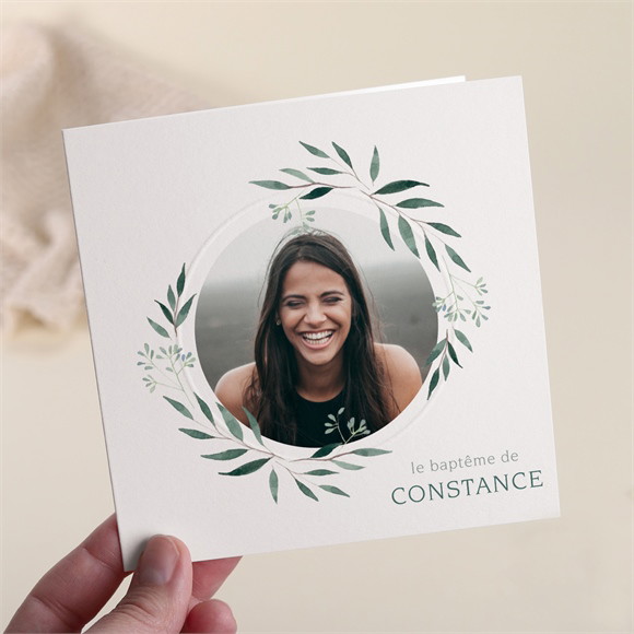 Faire-part de baptême Adulte plié réf.N451666