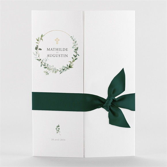 Faire-part mariage Sacré 2 volets réf.N71109