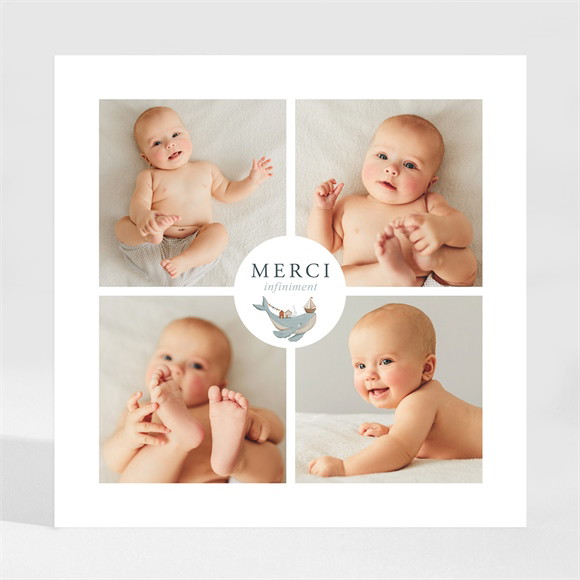 Remerciement naissance Mon amie la baleine réf.N35060