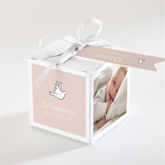 Boîte de dragées baptême Petites soeurs réf.N340799