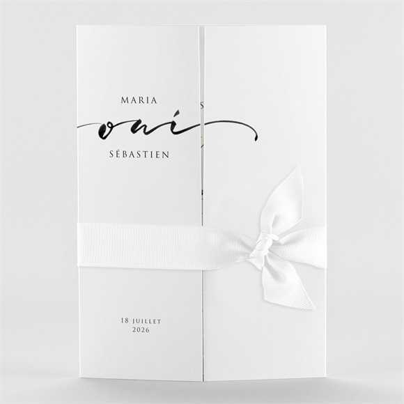 Faire-part mariage Elle a dit Oui 2 volets réf.N71110