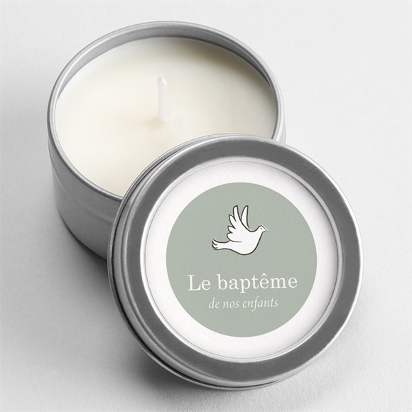 Bougie baptême Petits frères argent réf.N3602453