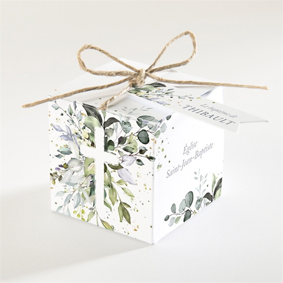 Boîte de dragées baptême Adulte religieux réf.N340802