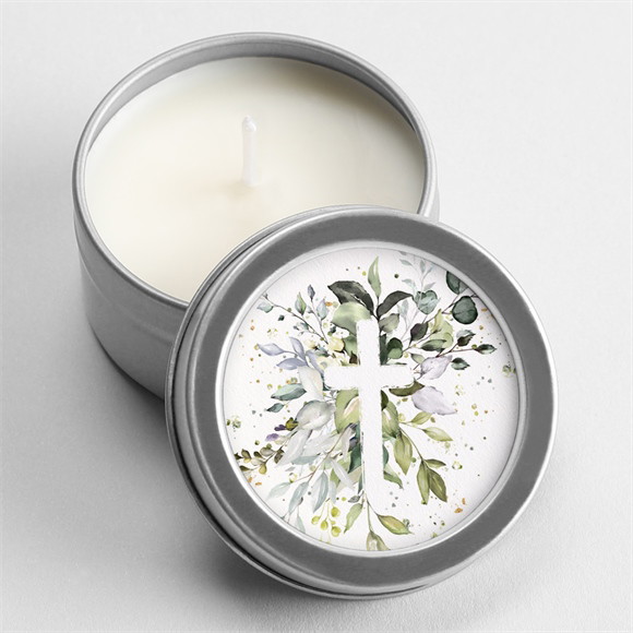 Bougie baptême Adulte religieux argent réf.N3602456