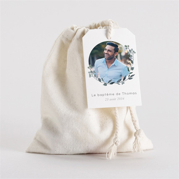 Pochon baptême Adulte eucalyptus réf.N2911130