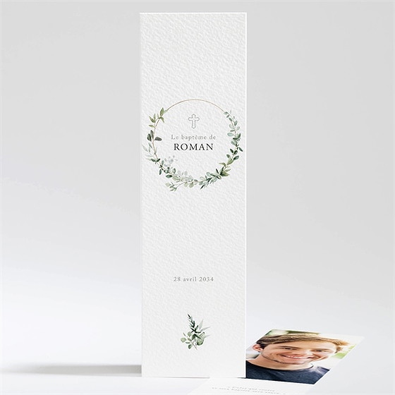 Signet baptême adulte végétal