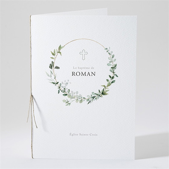 Livret de messe baptême adulte végétal