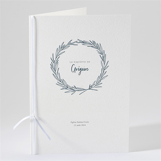 Livret de messe baptême couronne végétale adulte
