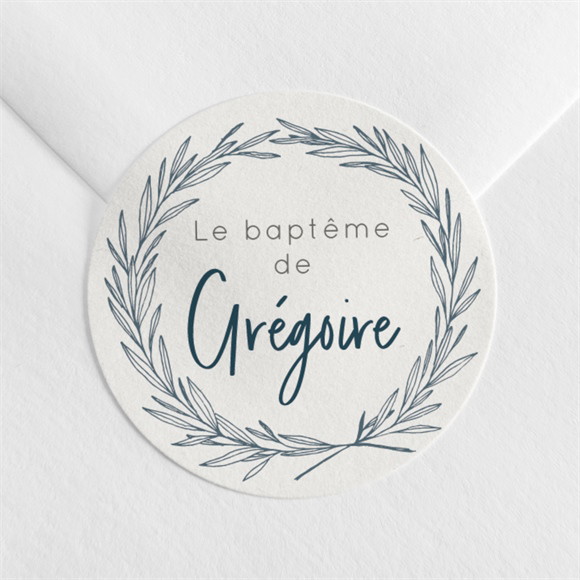 Sticker baptême Couronne végétale adulte réf.N3602463