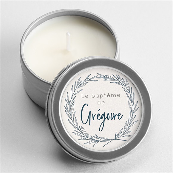 Bougie baptême Couronne végétale adulte réf.N3602465