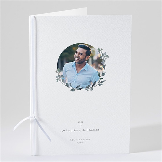 Livret de messe baptême adulte eucalyptus