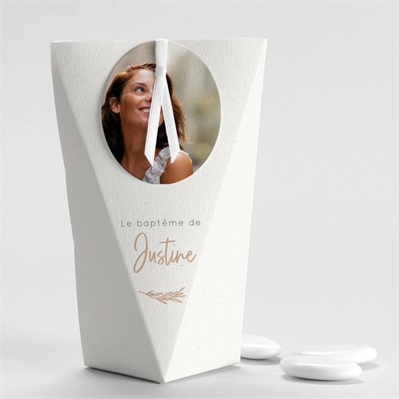Boîte de dragées baptême Fille adulte étui réf.N520440