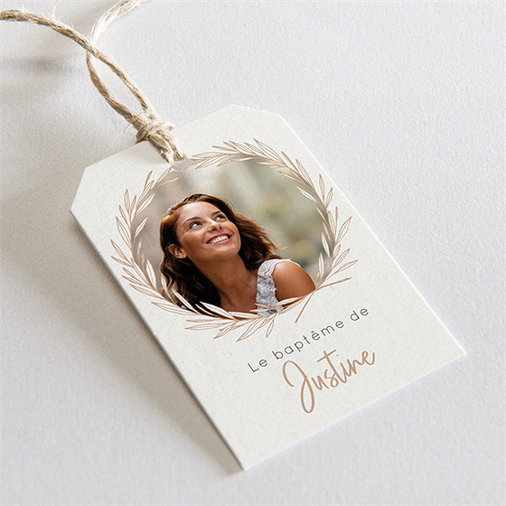 Etiquette baptême fille adulte