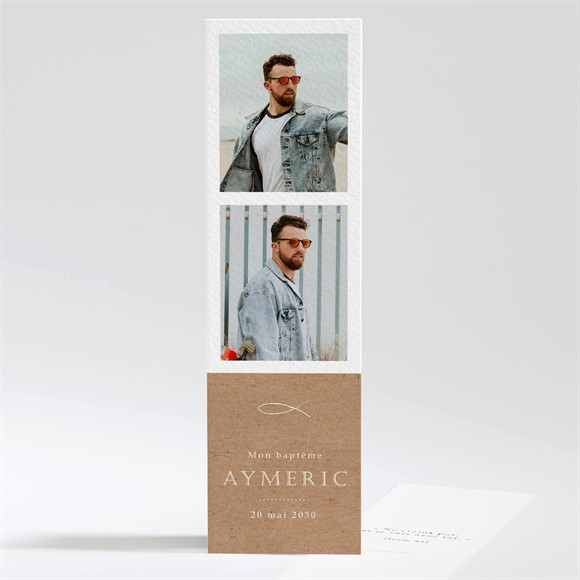 Signet baptême Ichthus kraft adulte réf.N201414