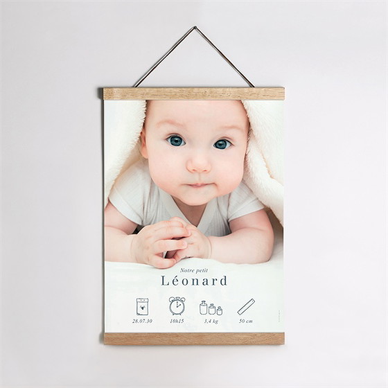 Affiche naissance jolis pictos