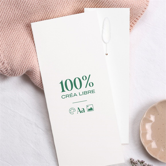 Remerciement mariage Création vierge fleur séchée réf.N981356