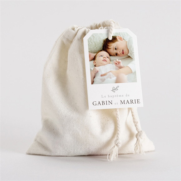 Pochon baptême Frère et soeur réf.N2911140