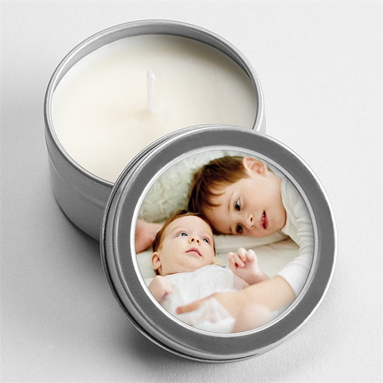 Bougie baptême frère et soeur argent