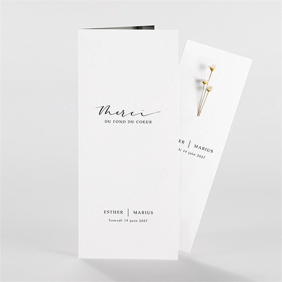 Remerciement mariage liés fleur séchée