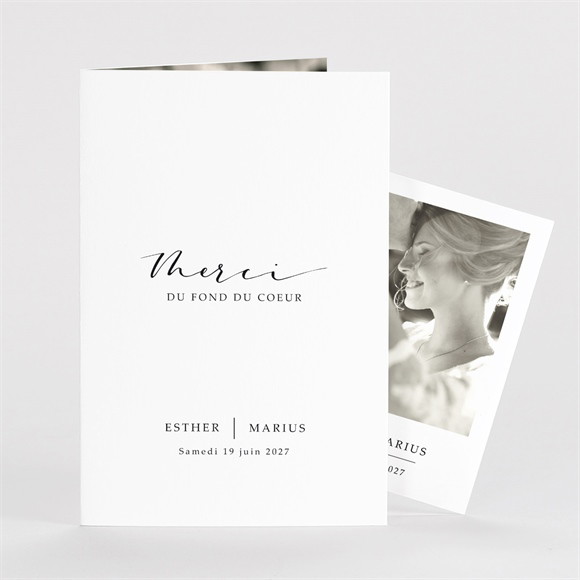 Remerciement mariage Liés pour toujours plié duo réf.N63101