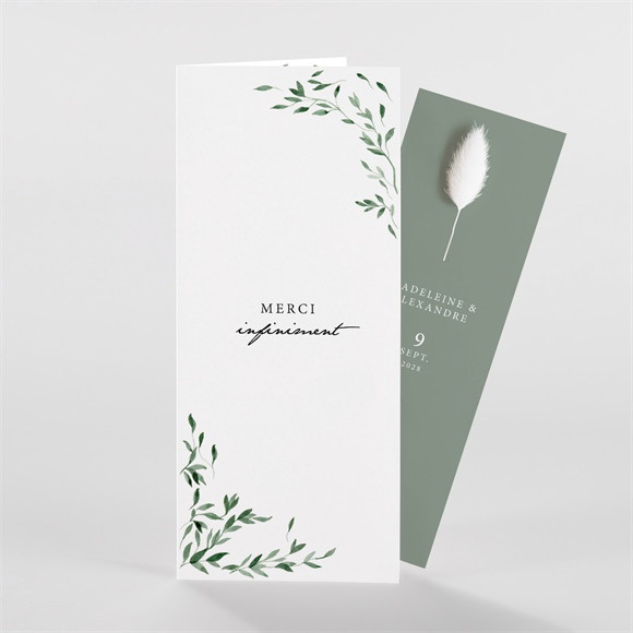 Remerciement mariage L'olivier fleur séchée réf.N981361