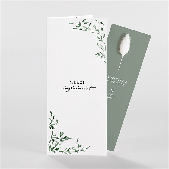 Remerciement mariage l'olivier fleur séchée