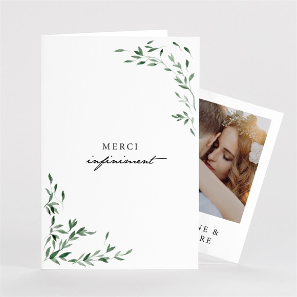 Remerciement mariage L'olivier plié duo réf.N63102