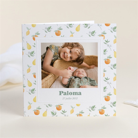 Faire-part naissance Motif fruité réf.N451672