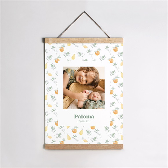 Affiche naissance Motif fruité réf.N260533