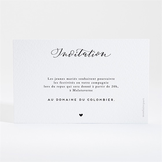 Carton d'invitation mariage classique photo